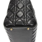 Dior Medium Lady Dior Zip Black Kanaj Lambskin Leather Handbag — view 7