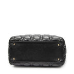 Dior Medium Lady Dior Zip Black Kanaj Lambskin Leather Handbag — view 6