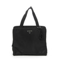 Prada Square Zip Tote Black Nylon Canvas