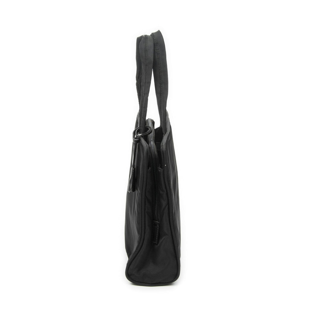 Prada Square Zip Tote Black Nylon Canvas — view 3