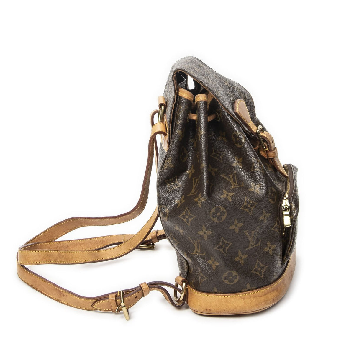 Louis Vuitton Montsouris Brown Monogram Canvas Backpack — view 4