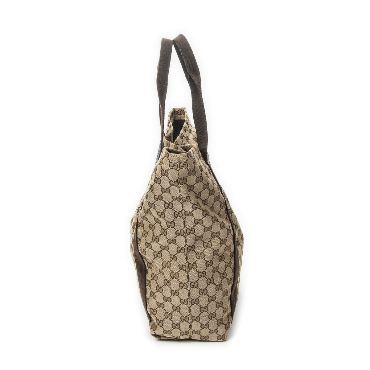 Gucci Open Shopping Tote Beige Brown GG Canvas — view 3