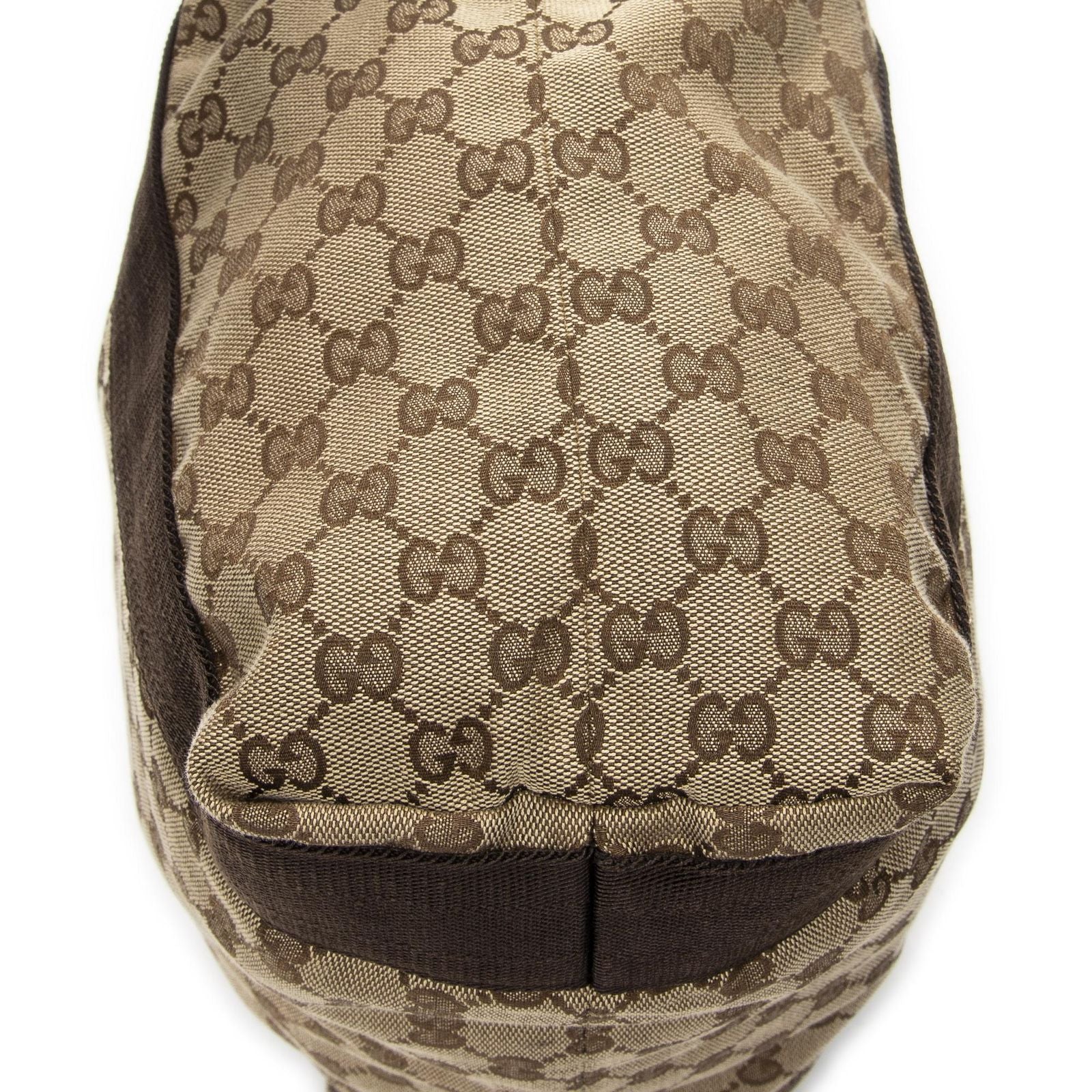 Gucci Open Shopping Tote Beige Brown GG Canvas — view 8