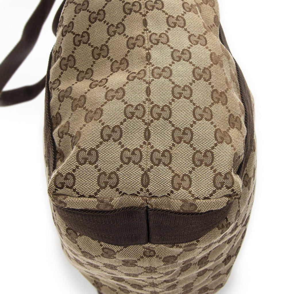 Gucci Open Shopping Tote Beige Brown GG Canvas — view 7