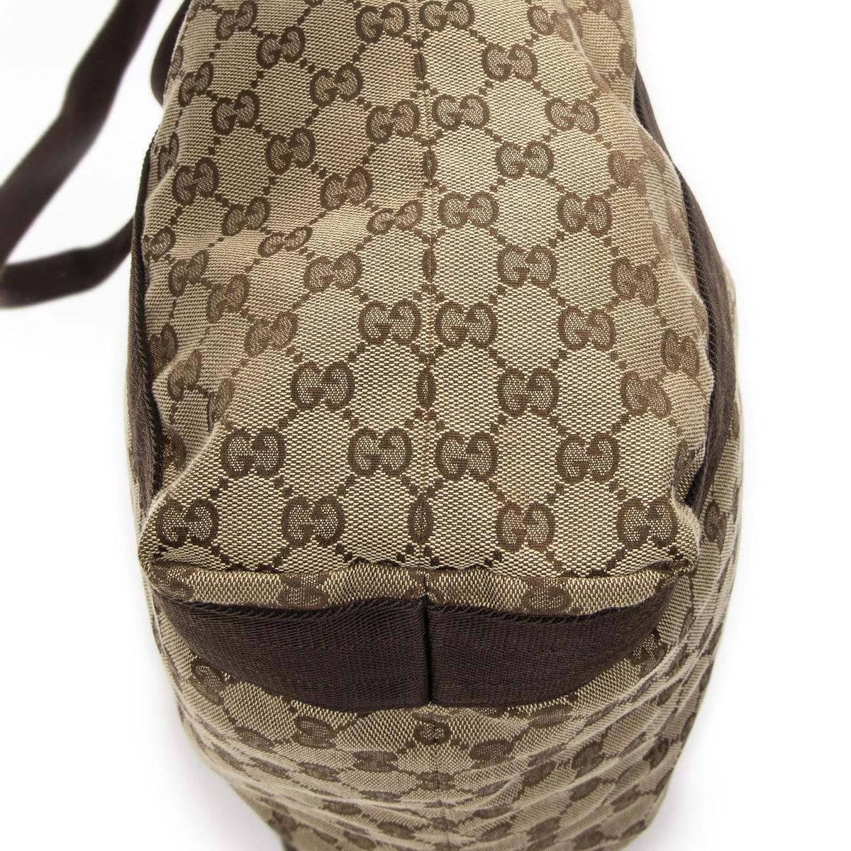 Gucci Open Shopping Tote Beige Brown GG Canvas — view 7