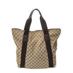 Gucci Open Shopping Tote Beige Brown GG Canvas — view 5