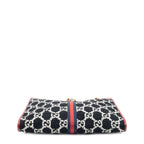 Gucci Rajah Tweed Chain Large Tote Red Black — view 6
