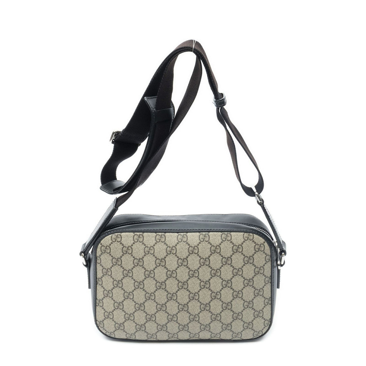 Gucci Camera Bag Beige Black Supreme Canvas — view 5
