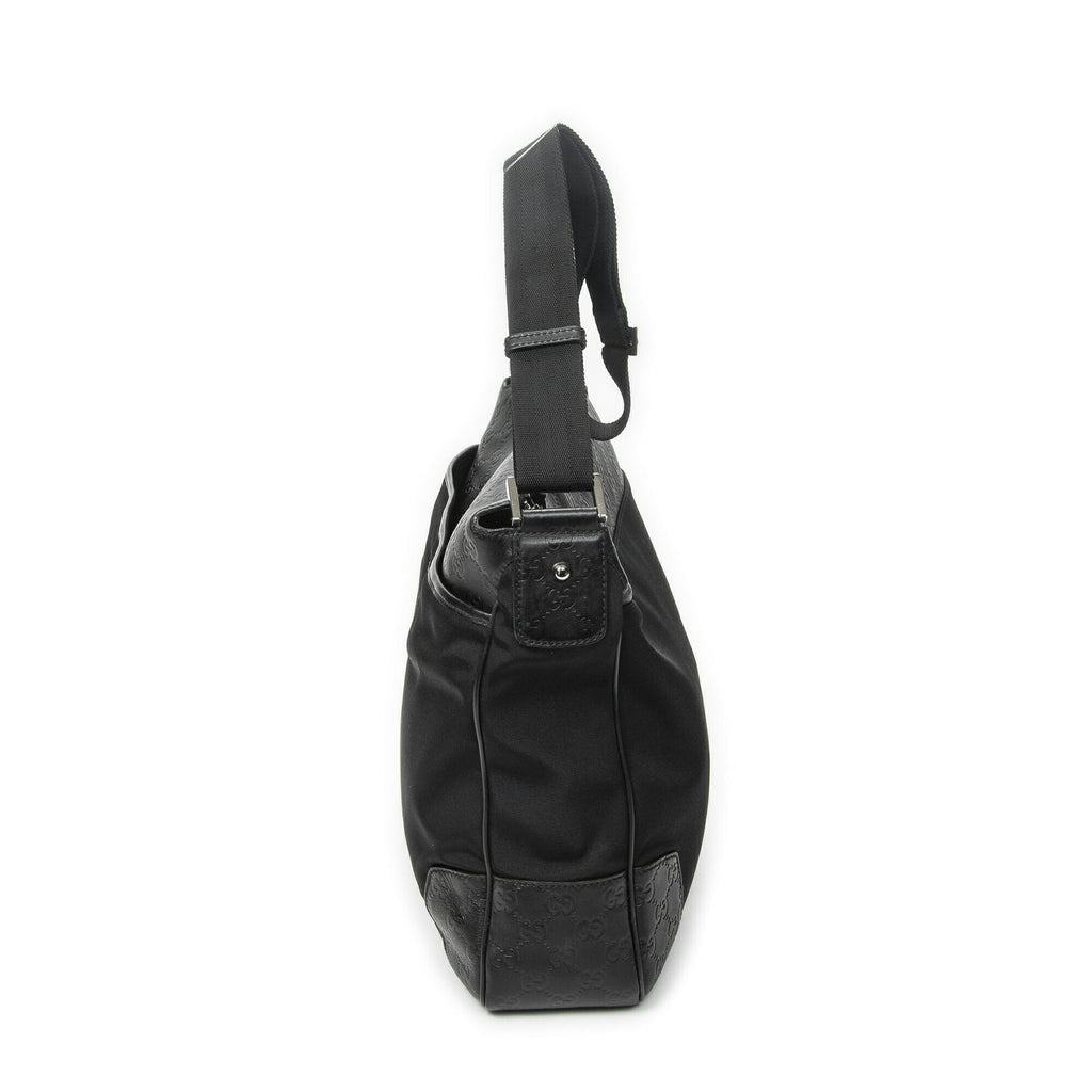 Gucci Large Front Pocket Messenger Black Nylon Canvas — view 3