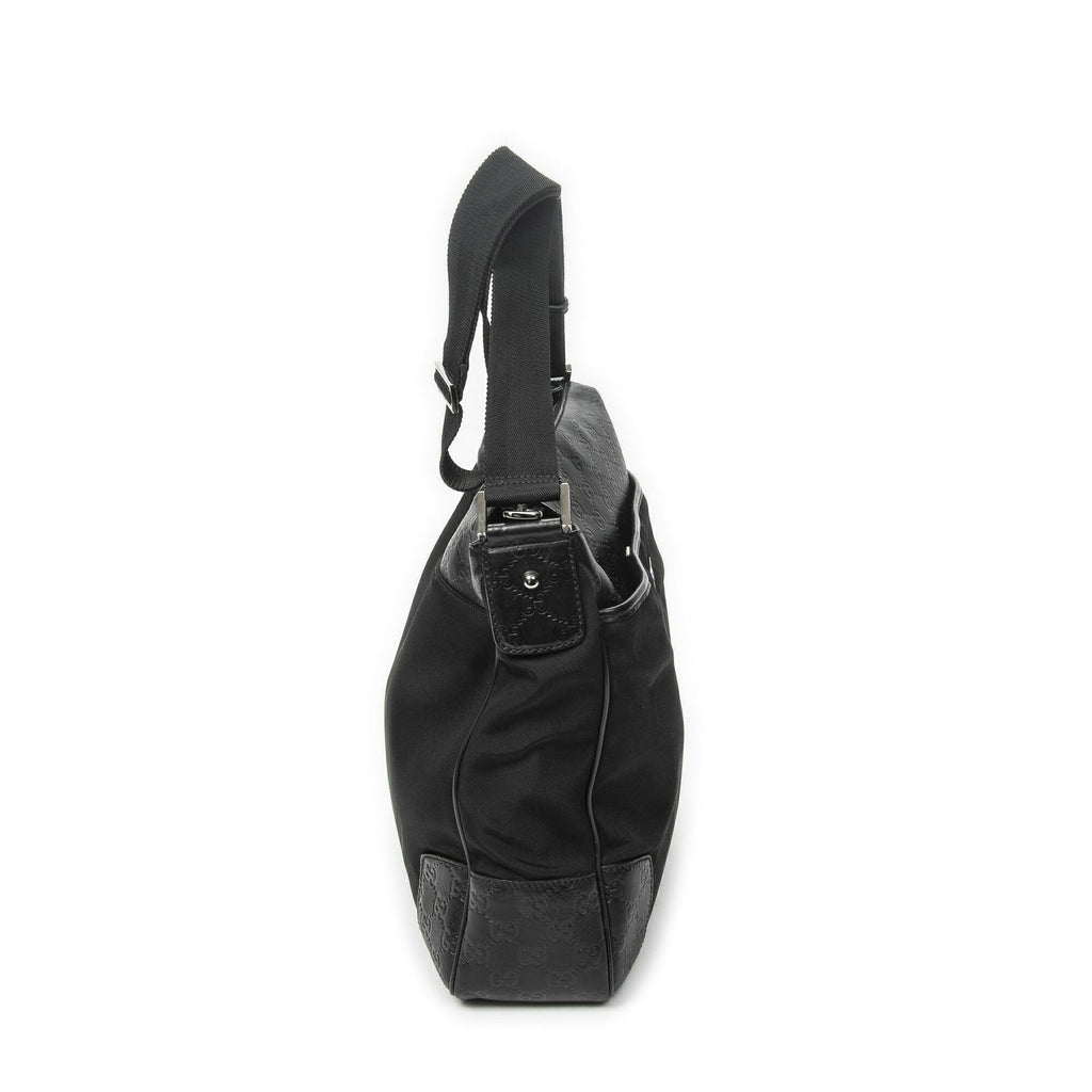 Gucci Large Front Pocket Messenger Black Nylon Canvas — view 4
