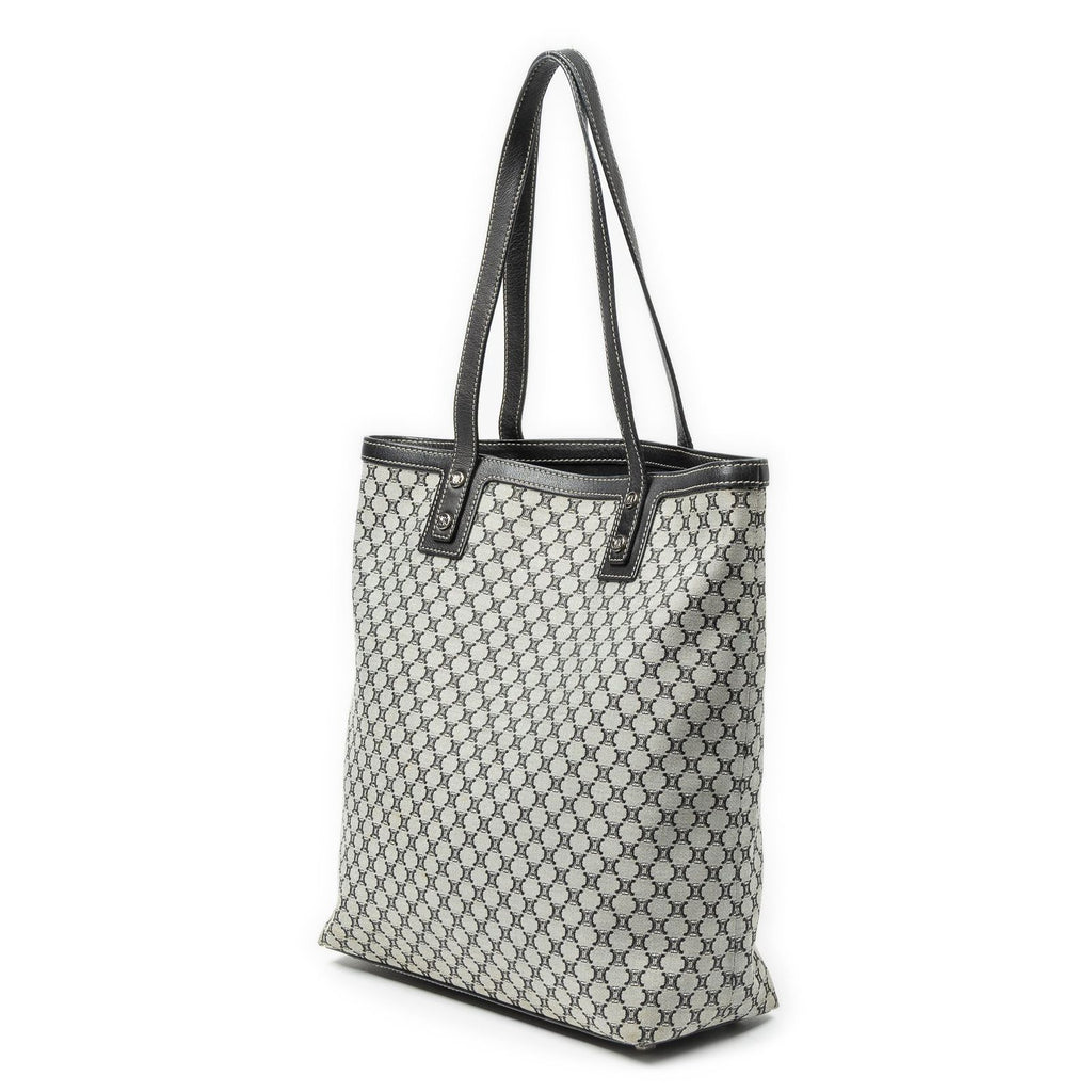 Celine Vertical Tote Black Gray Macadam Canvas — view 2