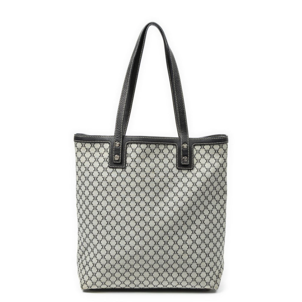 Celine Vertical Tote Black Gray Macadam Canvas — view 5