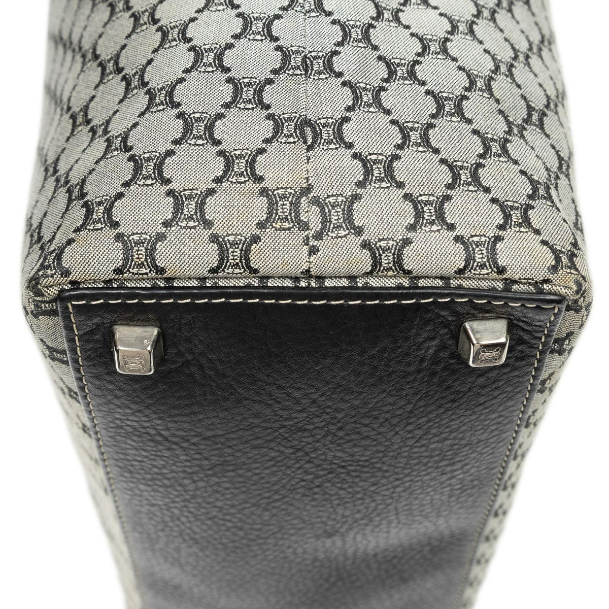 Celine Vertical Tote Black Gray Macadam Canvas — view 7