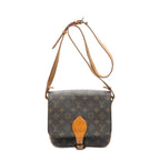 Louis Vuitton Cartouchiere Brown Monogram Canvas Handbag