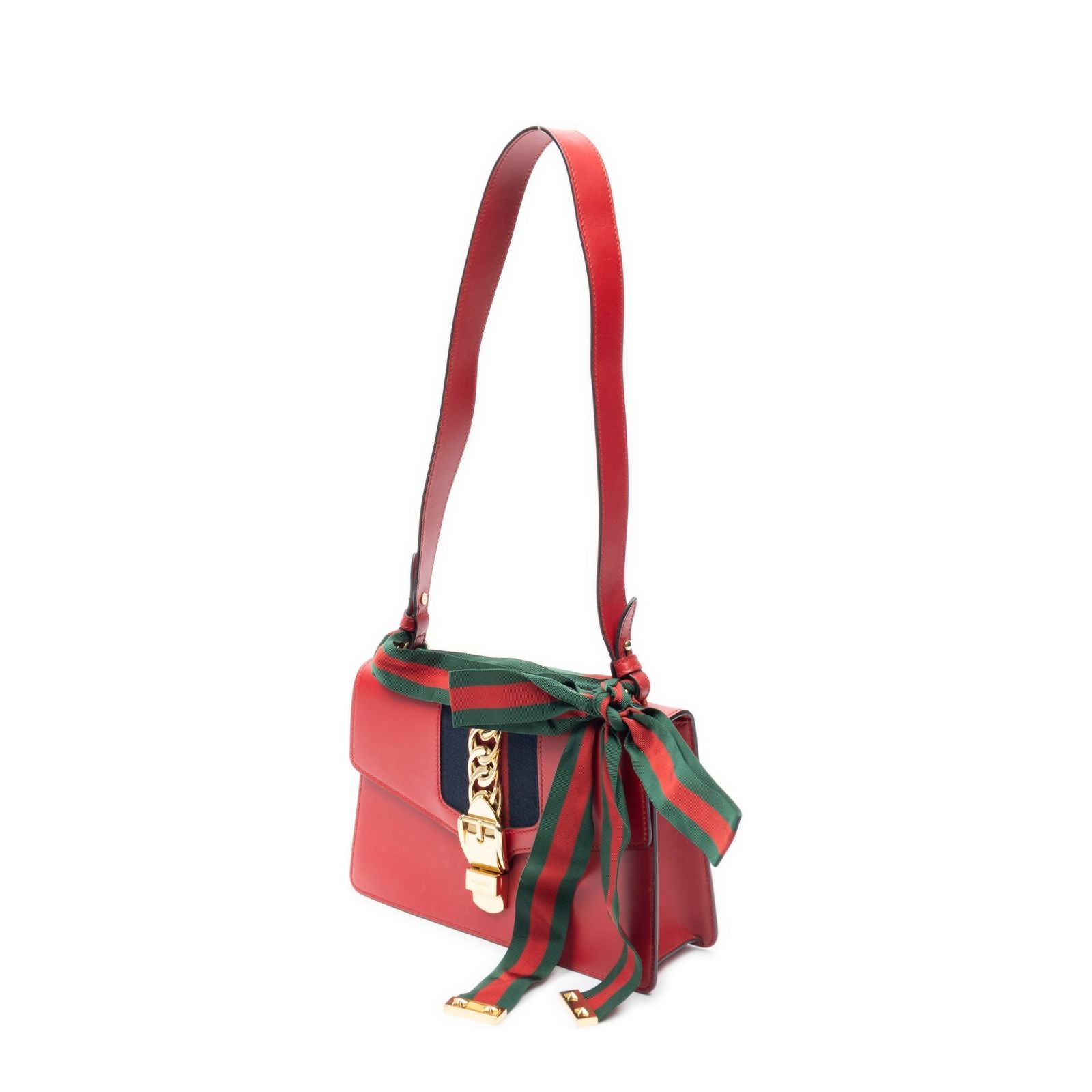 Gucci Small Sylvie Bag Red Smooth Leather — view 2