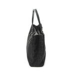 Fendi Small Square Open Tote Black Zucchino Canvas — view 3