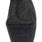 Fendi Small Square Open Tote Black Zucchino Canvas — view 7