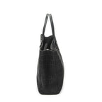 Fendi Small Square Open Tote Black Zucchino Canvas — view 4