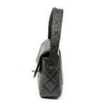 Chanel CC Mini Square Flap Bag Black Quilted Lambskin Leather — view 3