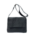 Gucci g Square Flap Bag Messenger Black Nylon Canvas