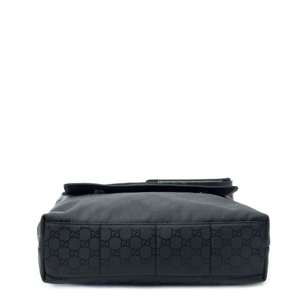 Gucci g Square Flap Bag Messenger Black Nylon Canvas — view 6