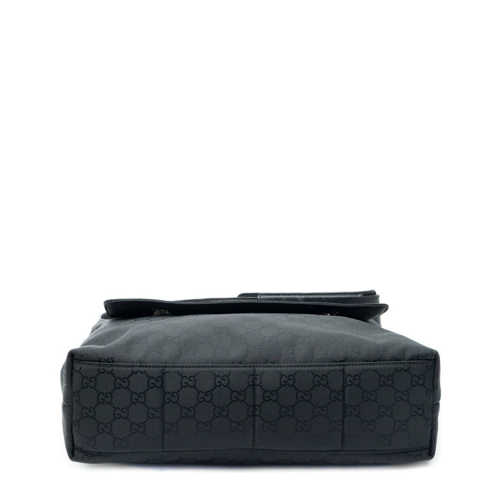 Gucci g Square Flap Bag Messenger Black Nylon Canvas — view 6