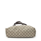 Gucci Zip Shopping Tote Beige Dark Brown Supreme Canvas — view 6