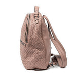 Bottega Veneta Mini Backpack Pink Intrecciato Leather — view 3