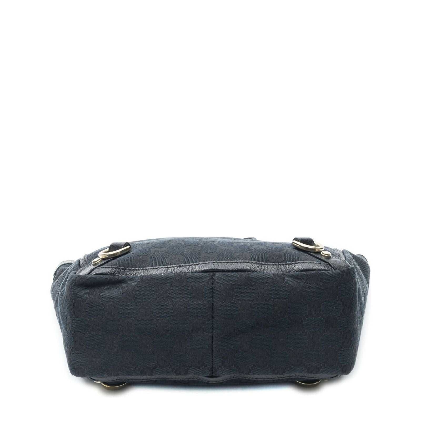 Gucci Small Abbey D Ring Tote Black GG Canvas — view 6