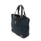 Gucci Small Abbey D Ring Tote Black GG Canvas — view 2