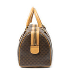 Celine Small Boston Beige Brown Macadam Canvas Handbag — view 3