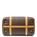 Celine Small Boston Beige Brown Macadam Canvas Handbag — view 6