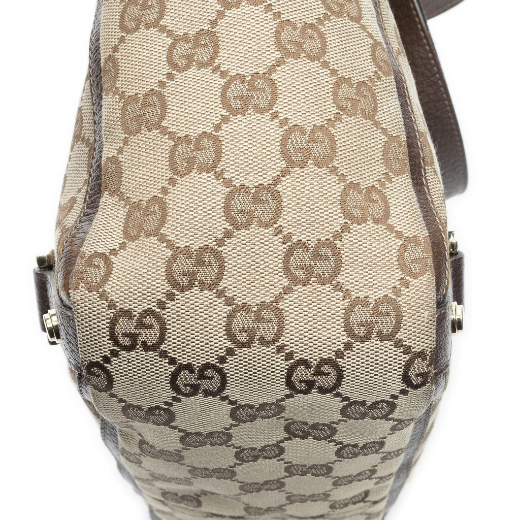 Gucci Small Abbey D Ring Tote Beige Brown GG Canvas — view 7
