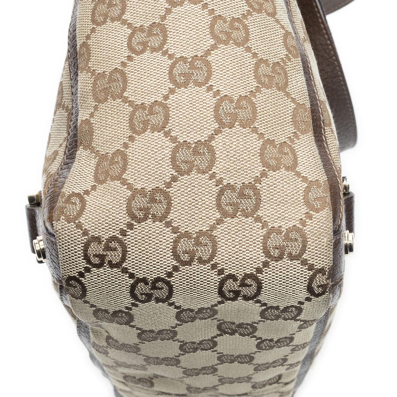 Gucci Small Abbey D Ring Tote Beige Brown GG Canvas — view 7