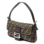 Fendi Baguette Brown Black Zucca Canvas Shoulder Bag — view 2