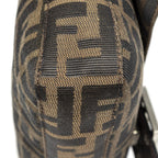 Fendi Baguette Brown Black Zucca Canvas Shoulder Bag — view 8