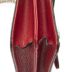 Gucci Small Interlocking G GG Chain Crossbody Red Grain Calfskin Leather — view 7