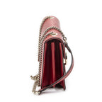 Gucci Small Interlocking G GG Chain Crossbody Red Grain Calfskin Leather — view 4