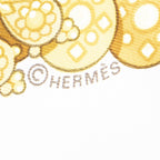 Hermes Scarf Navy Gold White Twill Silk — view 4
