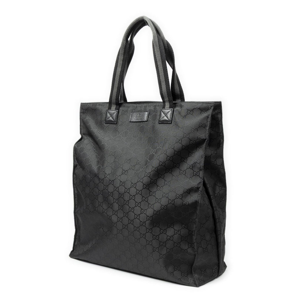 Gucci Vertical Tote Black GG Nylon Canvas — view 2