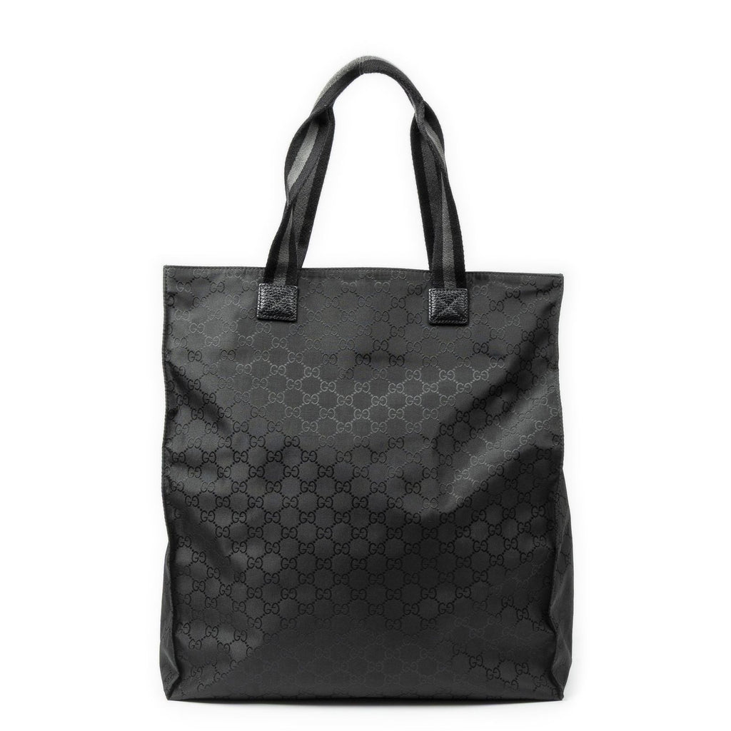 Gucci Vertical Tote Black GG Nylon Canvas — view 5