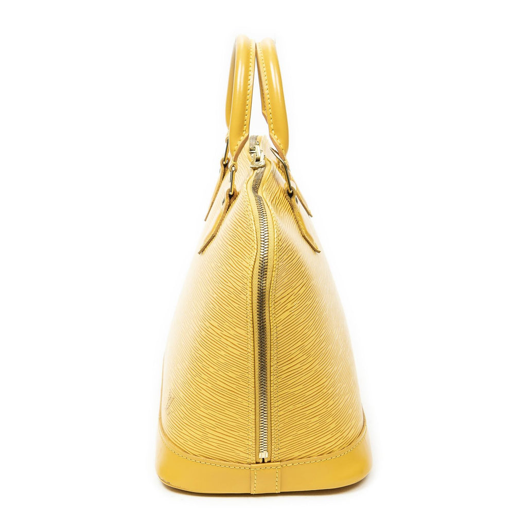 Louis Vuitton Alma Yellow Epi Handbag — view 3