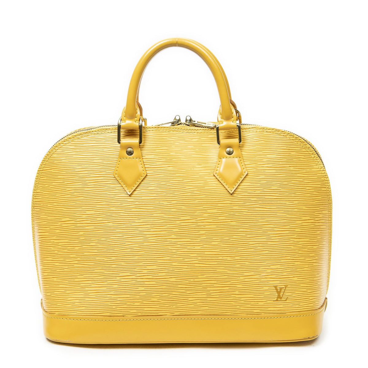 Louis Vuitton Alma Yellow Epi Handbag