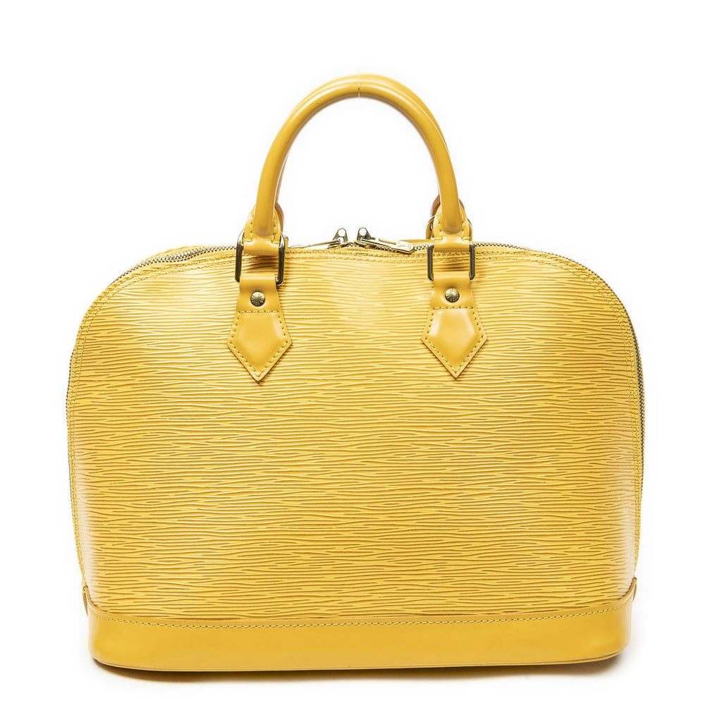 Louis Vuitton Alma Yellow Epi Handbag — view 5