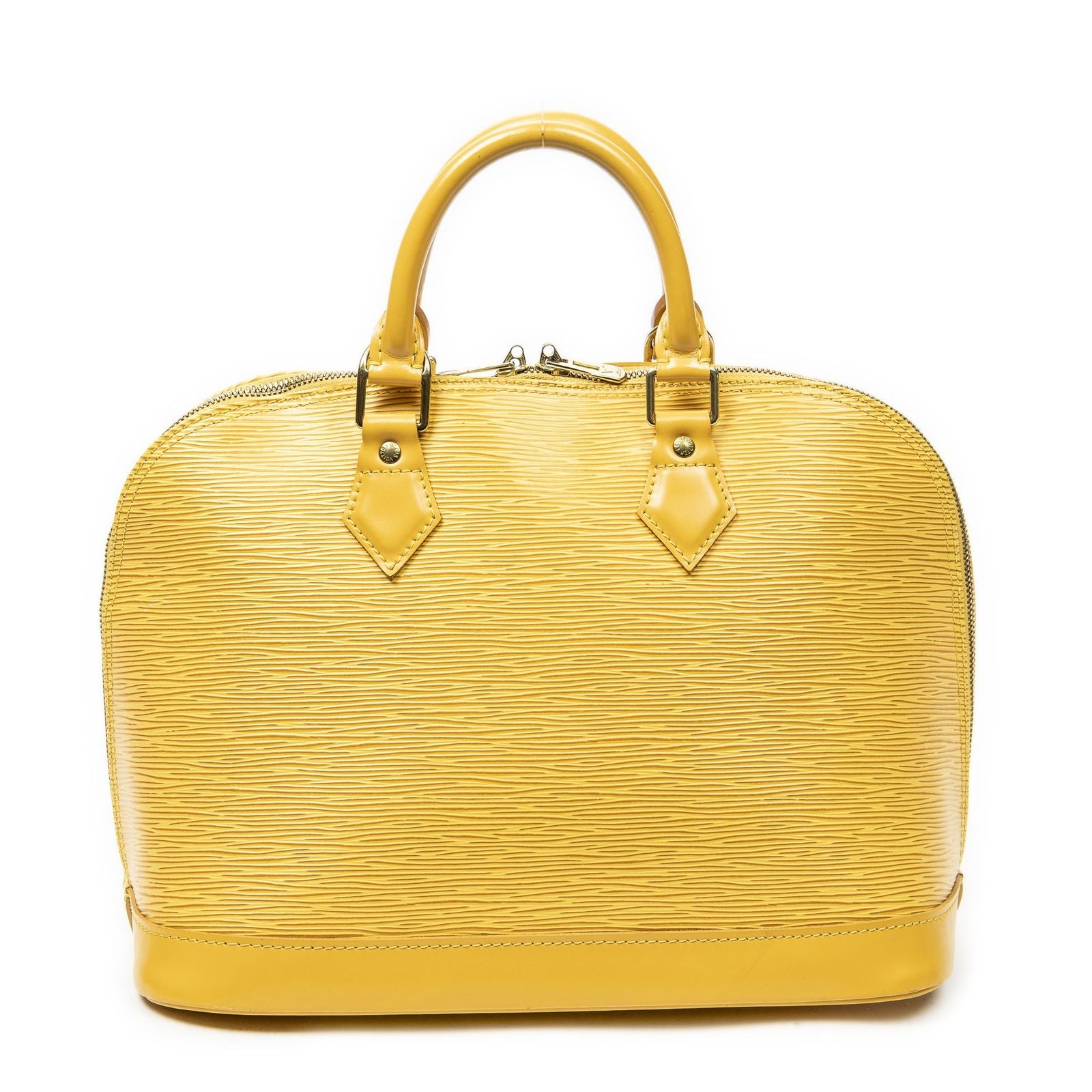 Louis Vuitton Alma Yellow Epi Handbag — view 5