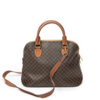 Celine Vintage Dome Top Handle Brown Macadam Canvas Handbag — view 5