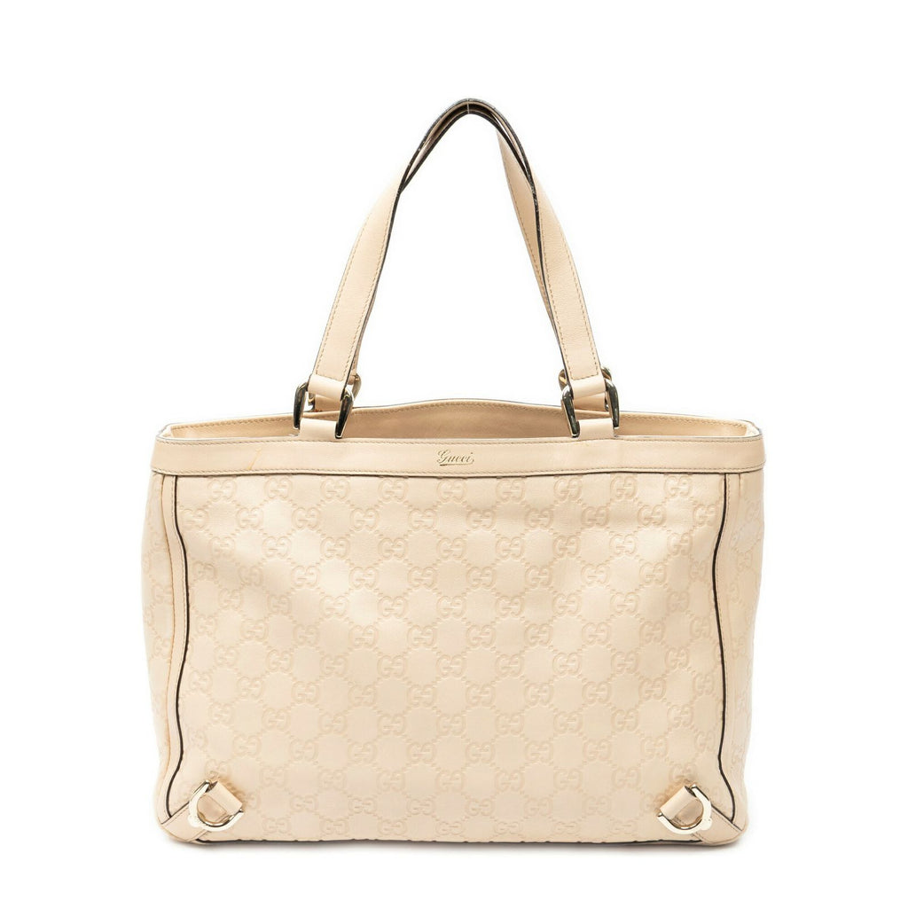 Gucci Medium Abbey D Ring Tote Light Beige Guccissima