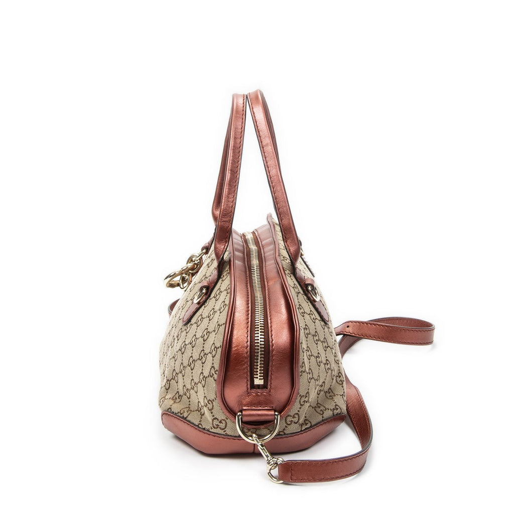 Gucci Heartbit Satchel Beige GG Canvas — view 3