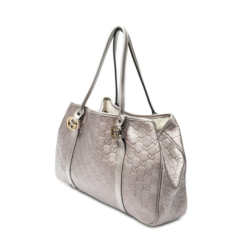 Gucci Twins Tote Metallic Pink Guccissima — view 2