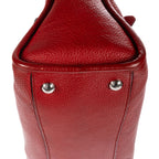 Prada Small Bauletto Boston Red Vitello Phoenix Shoulder Bag — view 7